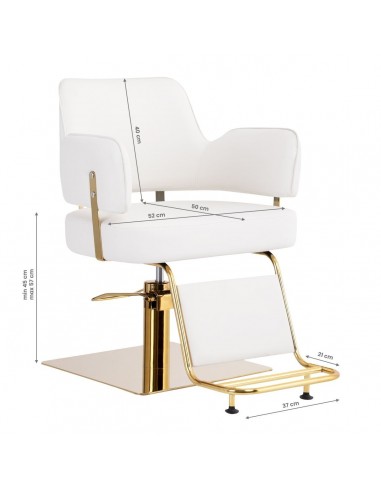 GABBIANO HAIRDRESSING CHAIR LINZ GOLDEN WHITE
