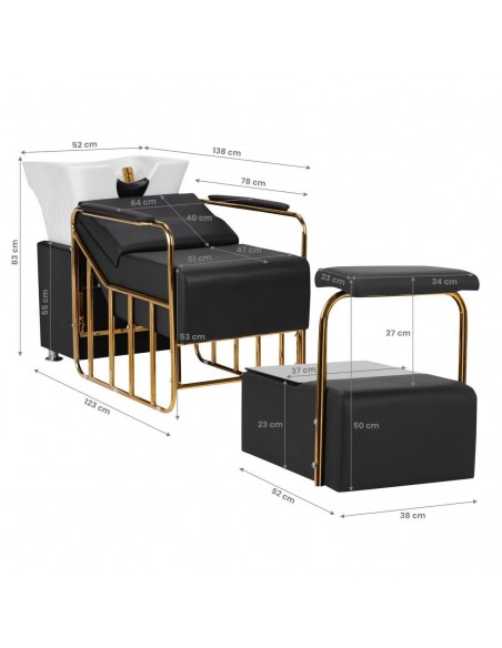 GABBIANO WASHBASINS MAYKA GOLDEN BLACK