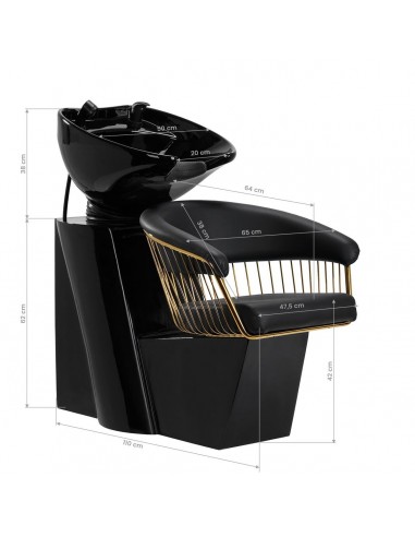 GABBIANO WASHBASINS LILIE GOLDEN BLACK