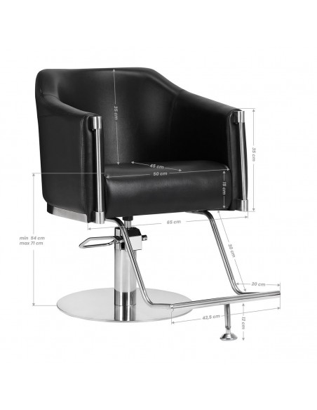 GABBIANO BURGOS BLACK HAIRDRESSING CHAIR