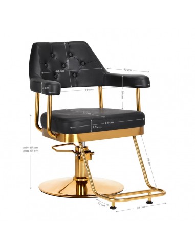 GABBIANO HAIRDRESSING CHAIR GRANADA GOLD BLACK