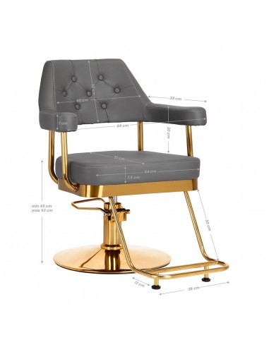 GABBIANO GRANADA GOLD GRAY HAIRDRESSING CHAIR