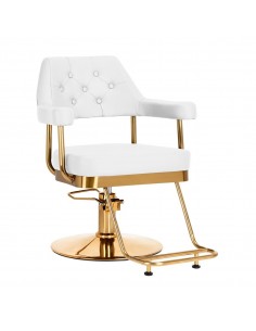 GABBIANO HAIRDRESSING CHAIR GRANADA GOLD WHITE
