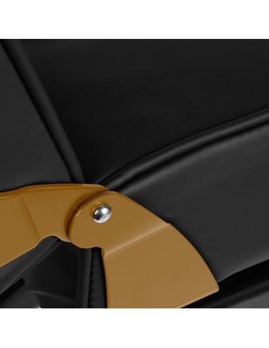 COSMETIC CHAIR WITH GOLD AND BLACK VOUVETTES 557G