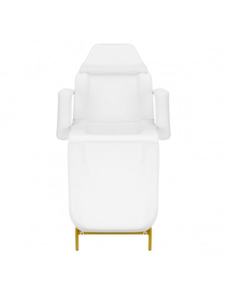 557G COSMETIC CHAIR WITH GOLD AND WHITE COUVETTES