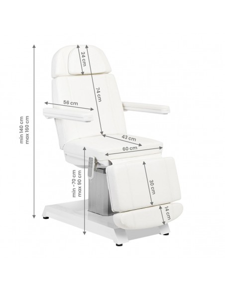 COSMETIC BED EXPERT W-16B 3 MOTORS WHITE