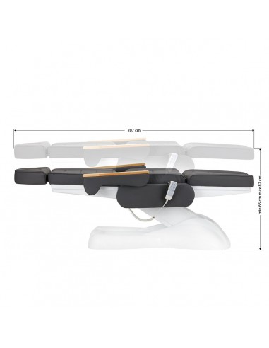 SILLON LUX 273B ELECTRIC COSMETIC BED 3 MOTORS GRAY