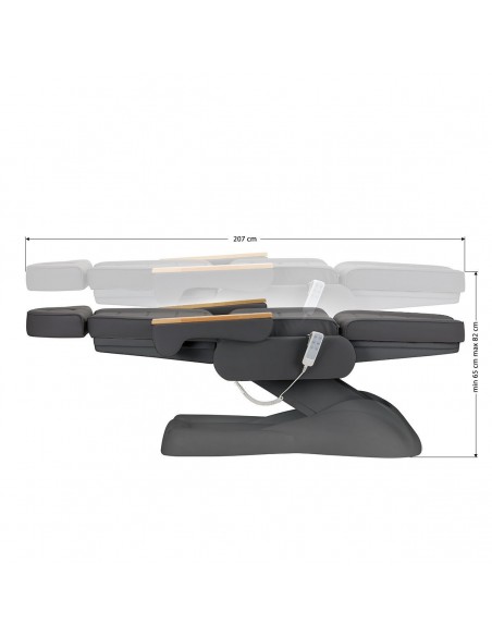 SILLON LUX 273B ELECTRIC COSMETIC BED 3 GRAY MOTORS GRAY BASE
