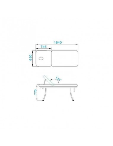 ELECTRIC LOUNGER FOR MASSAGE AZZURRO 328 WHITE