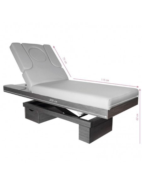 SPA BEAUTY LOUNGER AZZURRO 815B GLOWING GRAY WOOD HEATED