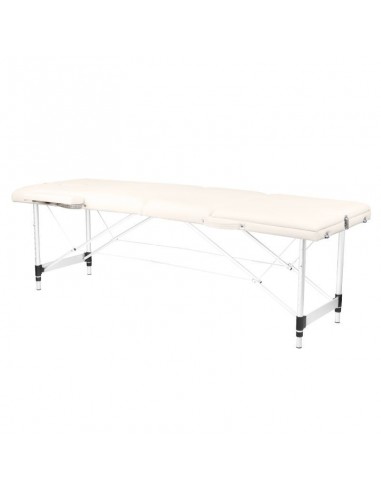 ALUMINIUM COMFORT FOLDING MASSAGE TABLE ACTIV FIZJO 3 SEGMENT CREAM