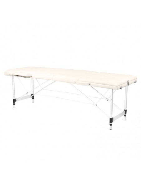 ALUMINIUM COMFORT FOLDING MASSAGE TABLE ACTIV FIZJO 3 SEGMENT CREAM