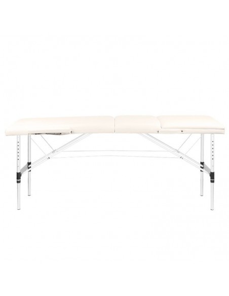 ALUMINIUM COMFORT FOLDING MASSAGE TABLE ACTIV FIZJO 3 SEGMENT CREAM