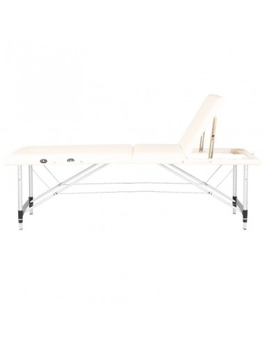 ALUMINIUM COMFORT FOLDING MASSAGE TABLE ACTIV FIZJO 3 SEGMENT CREAM