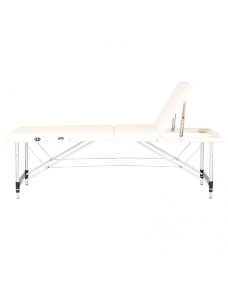 ALUMINIUM COMFORT FOLDING MASSAGE TABLE ACTIV FIZJO 3 SEGMENT CREAM