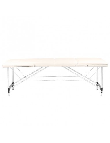 ALUMINIUM COMFORT FOLDING MASSAGE TABLE ACTIV FIZJO 3 SEGMENT CREAM