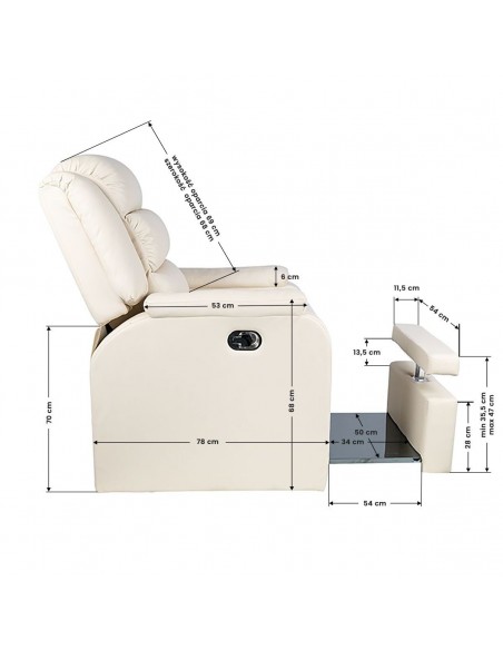 SPA PEDICURE CHAIR HILTON CREAM