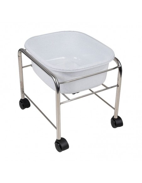 PEDICURE TRAY WITH CHROME WHEELS STRAIGHT