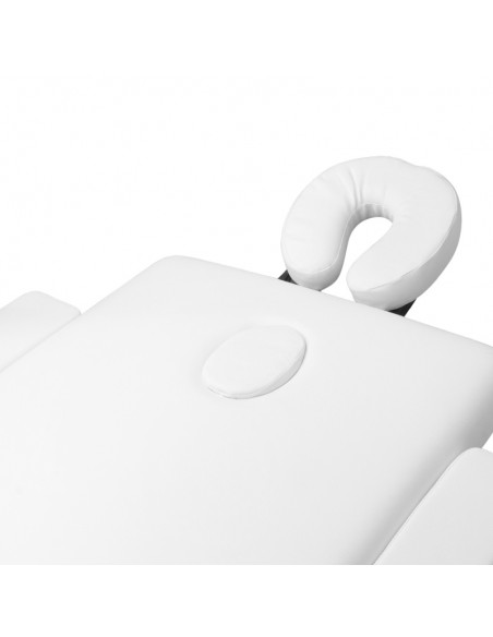 3-section aluminum comfort massage table, white