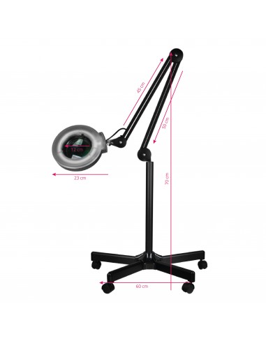 S5 led magnifier lamp + black tripod