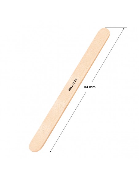 Wooden spatula medium 114x10x2mm - 100 pieces