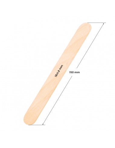 Large wooden spatula 150x18x1.8mm - 50 pieces