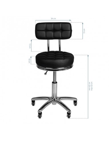 Cosmetic stool am-877 black