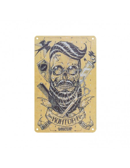 Decorative plaque barber b049