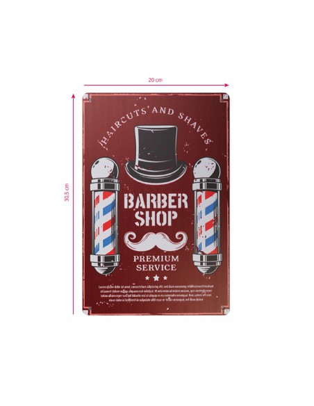 Decorative plaque barber B030