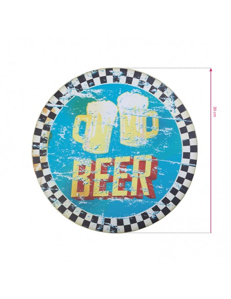 Decorative round beer plaque
