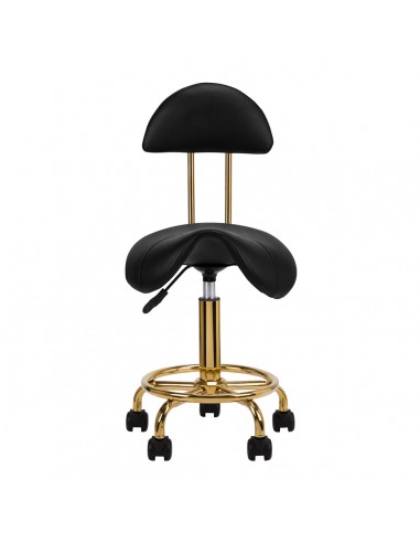 COSMETIC STOOL 6001G GOLD BLACK