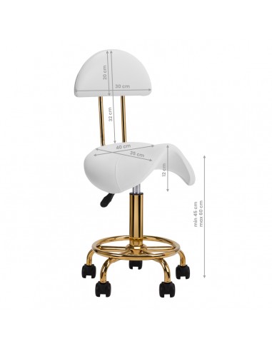 COSMETIC STOOL 6001G WHITE