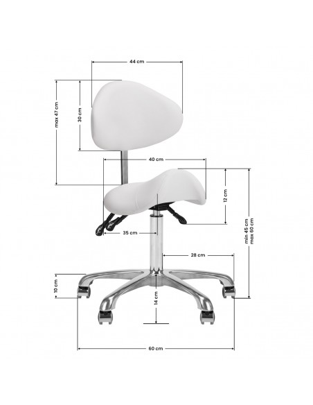 COSMETIC STOOL 1004 GIOVANNI WHITE
