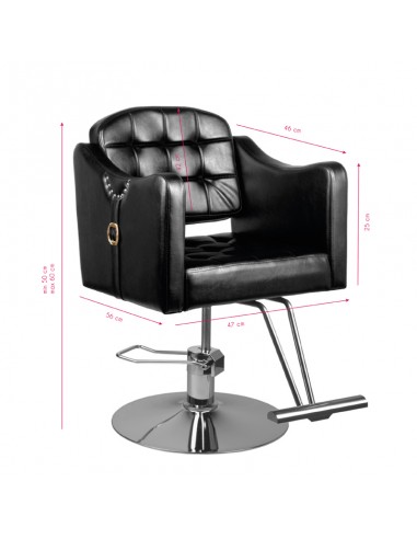 Hair system hairdressing chair 0-90 black