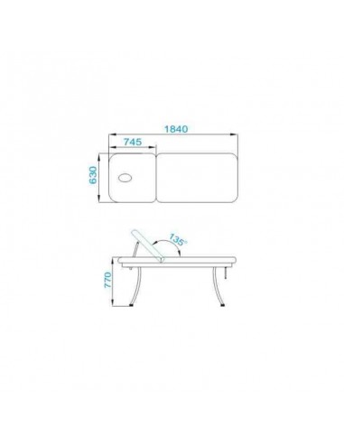 Massage bed azzurro 328 white
