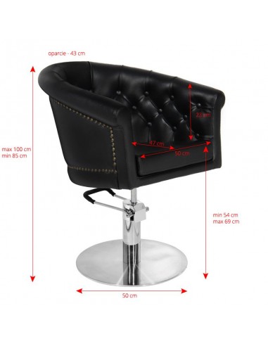 Gabbiano black hairdressing chair