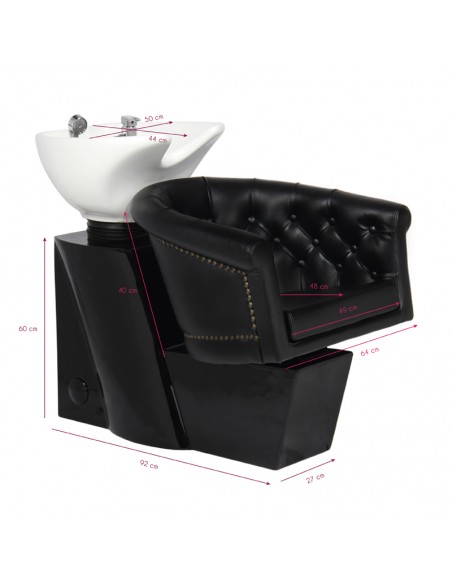 Gabbiano black hairdressing wash unit London