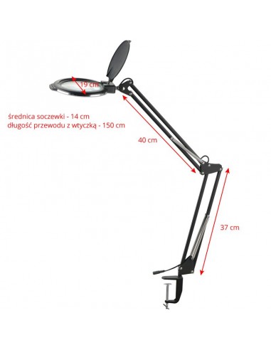 LED magnifying lamp moonlight 8013/6 "white for the table top