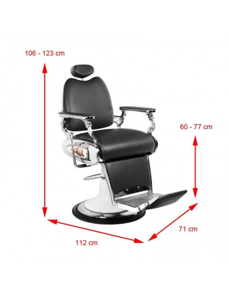 Gabbiano black moto style barber chair
