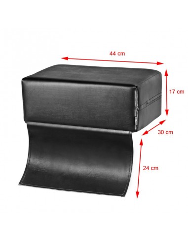 Black children's seat on the barber's chair