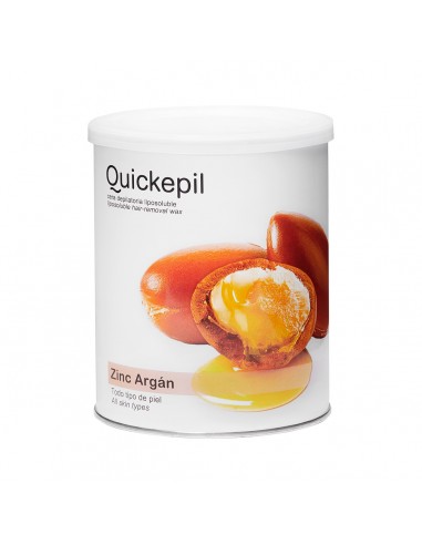 Quickepil depilatory wax tin, zinc-argan, 800 ml