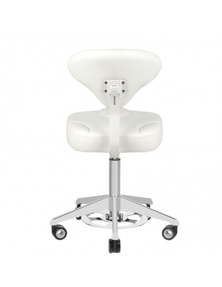 Azzurro 156f bump-up white cosmetic stool