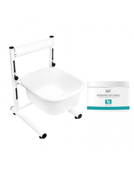 Height-adjustable pedicure paddling pool + syis refreshing foot pearls