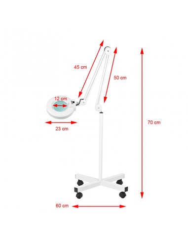 S4 LED magnifier lamp + LED tripod reg. light intensity