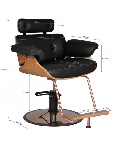 Gabbiano hairdressing chair florence black