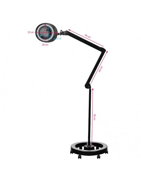 Elegante 6025 60 LED SMD 5D Black magnifier lamp with a tripod