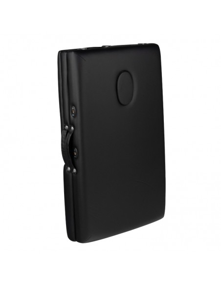 Folding massage table, aluminum, comfort, 2 black segments