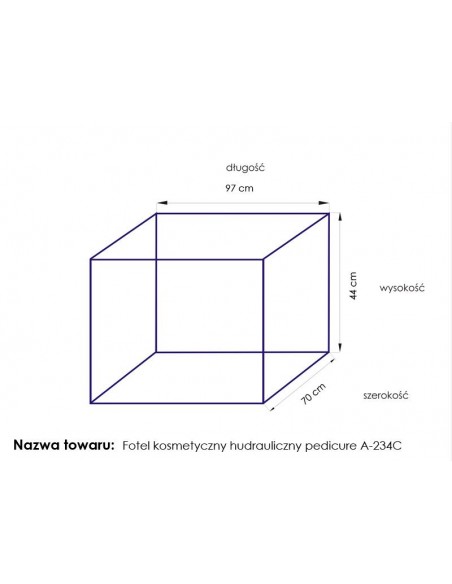 Cosmetic chair hyd. a 234c pedi white