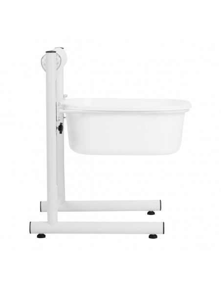 Height-adjustable pedicure tray, white