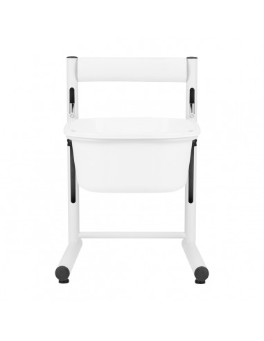 Height-adjustable pedicure tray, white